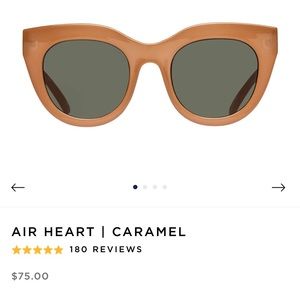 Le Specs Air Heart Sunglasses Caramel